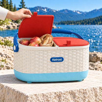 Kelrost Lidded Picnic Basket